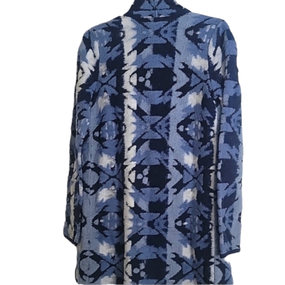 NEW! LUCKY BRAND Geo Drape Open Front Cardigan Sweater Small. - Picture 6 of 7